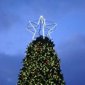 Custom LED Tree Topper - Barona Casino